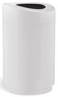 Safco Open Top Trash Can 30 Gallon Stainless Steel - Modern Indoor