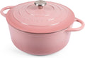 Enamelled Cast Iron Dutch Oven 6.4 Quart - Durable, Easy Care