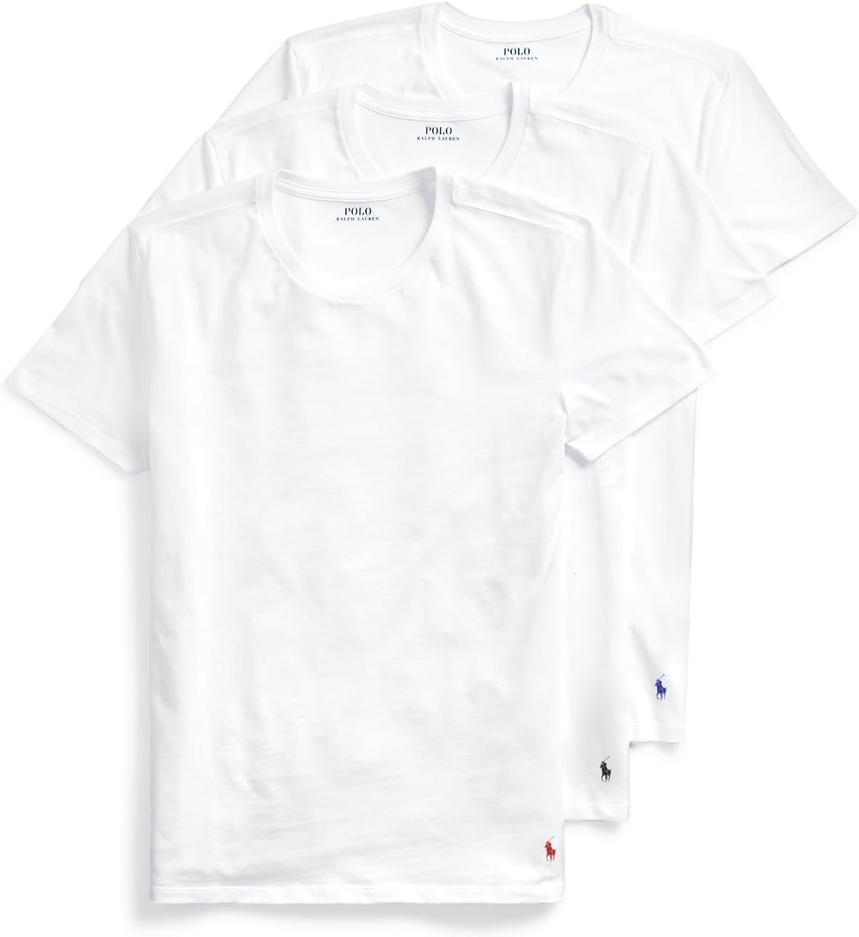 Polo Ralph Lauren Men's Slim Fit Crew Tee 3 Pack for Comfort