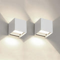 12W Outdoor Wall Sconces LED Square - Adjustable Up/Down Light