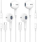 Addtam USB C Earbuds 2 Pack - Noise Cancelling & Mic - iPhone 15/16, Galaxy S23/S22