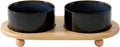 Ceramic Elevated Dog Bowls for Dogs and Puppies - Raised Pet Feeder