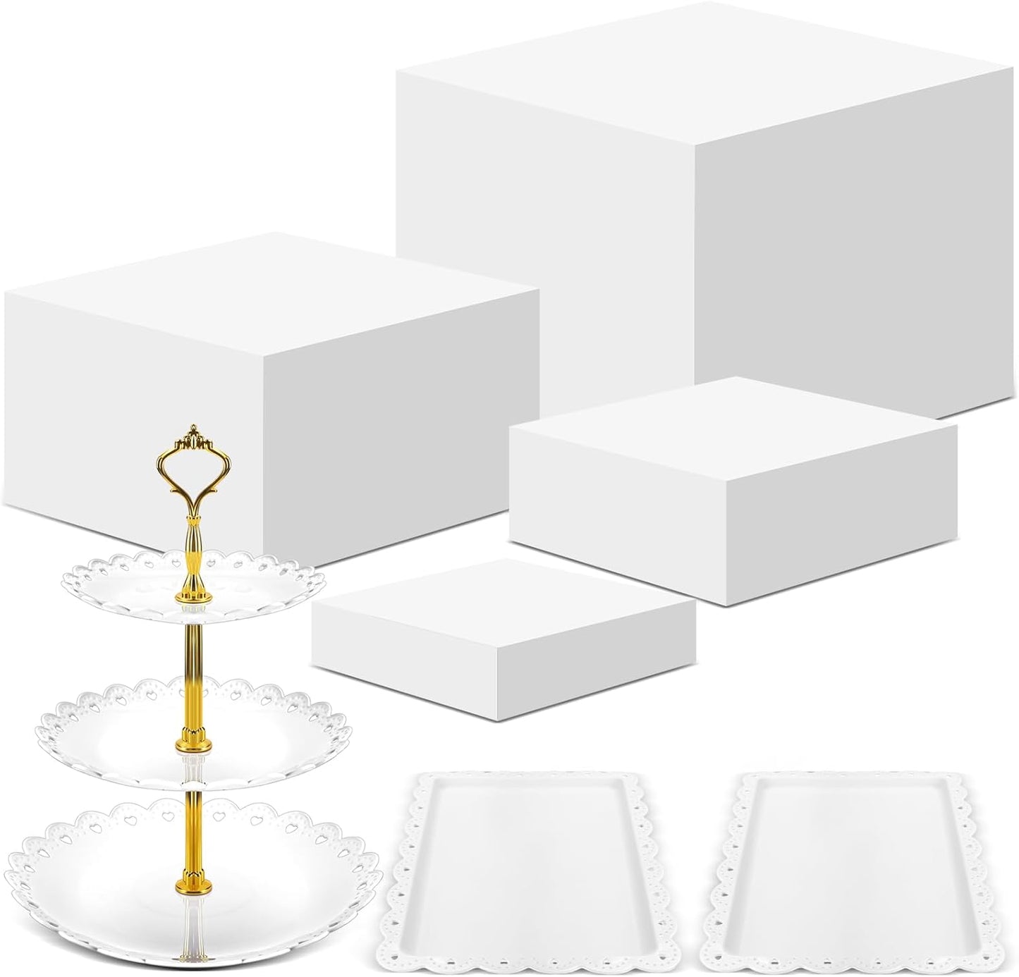 Buffet Risers Set of 4 for Elegant Food Display and Serving