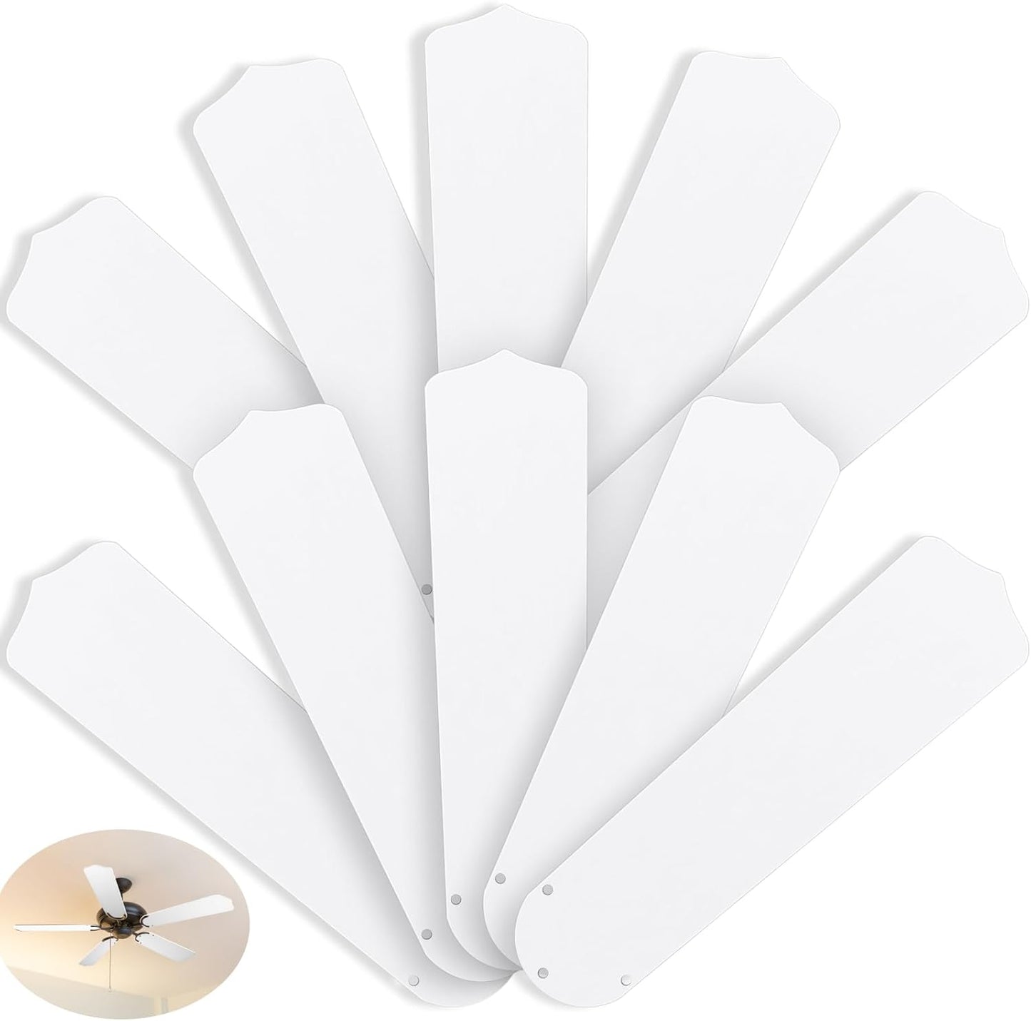 10Pcs Replacement Fan Blades for 52 Inch Ceiling Fans