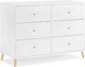 Delta Children Essex 6 Drawer Dresser Bianca White/Natural - Compact