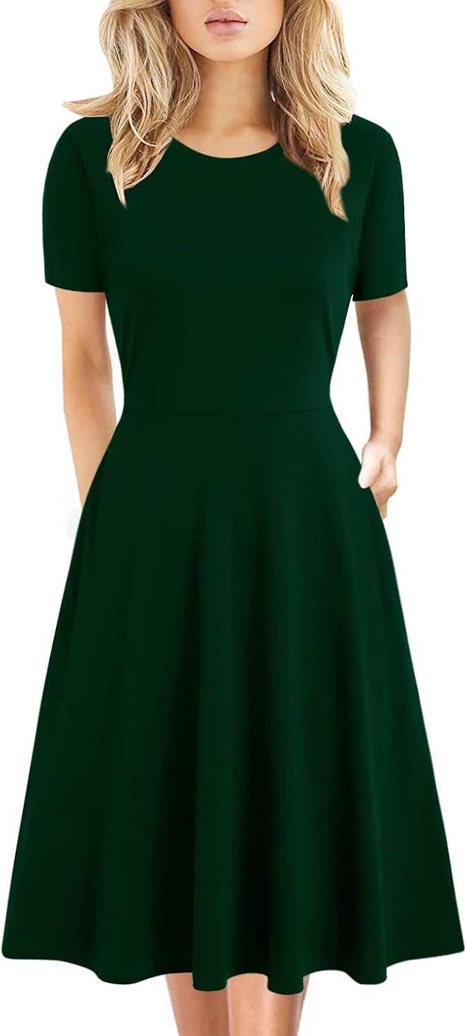 Women's Elegant Knee Length Dresses for Vintage 50s Style