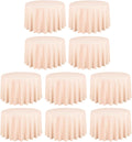 LTC LINENS 108 in Round Tablecloth Peach - Floor Length