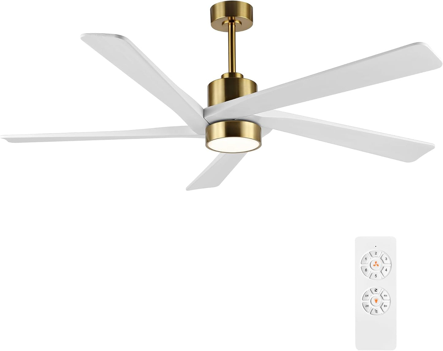 WINGBO 72 Inch Ceiling Fan with Lights and Reversible Blades