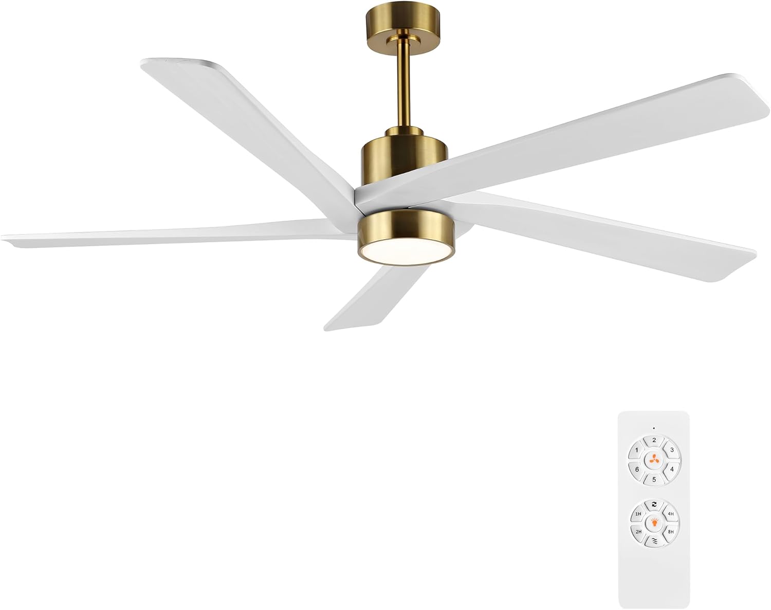WINGBO 72 Inch Ceiling Fan with Lights and Reversible Blades