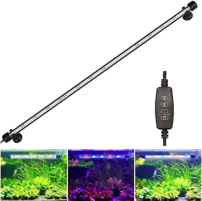 Submersible Aquarium Light with Timer and Dimming Features