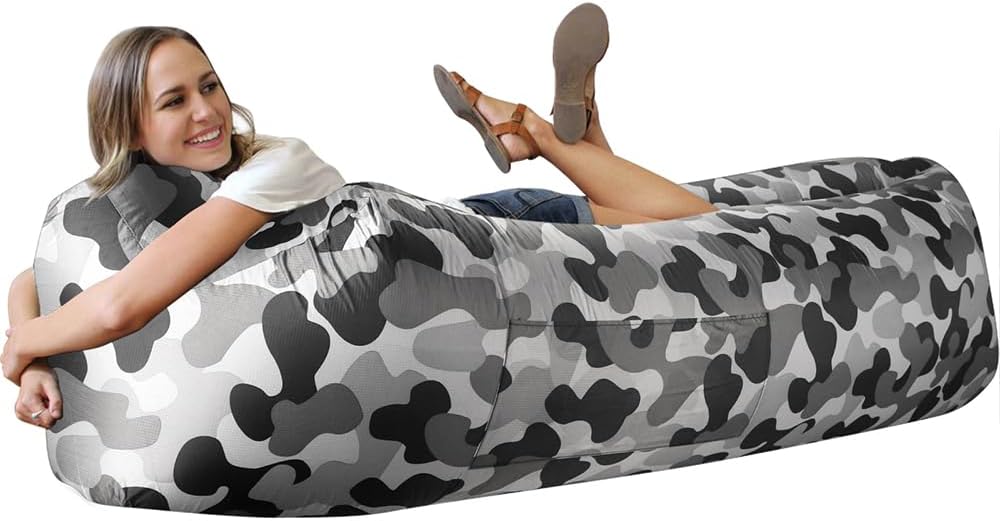WEKAPO Inflatable Sun Lounger for Beach, Travel, and Camping