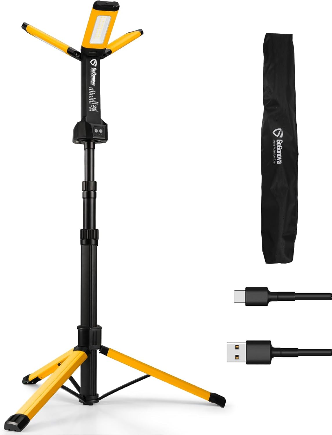 Rechargeable Work Light with Stand for Outdoor and Indoor Use