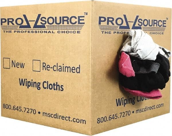 PRO SOURCE Low Lint Reclaimed Cotton Polo Shop Rags for Cleaning