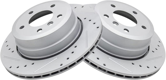 TRQ Rear Performance Brake Rotors Set for BMW 525xi 528i 530xi