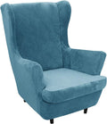 NILUOH Velvet Plush Wingback Chair Slipcovers for Home Decor