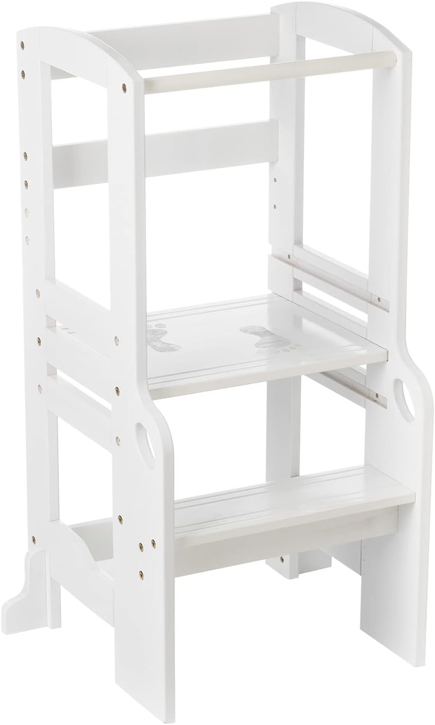 UNICOO Bamboo Height Adjustable Kids Stool for Toddlers