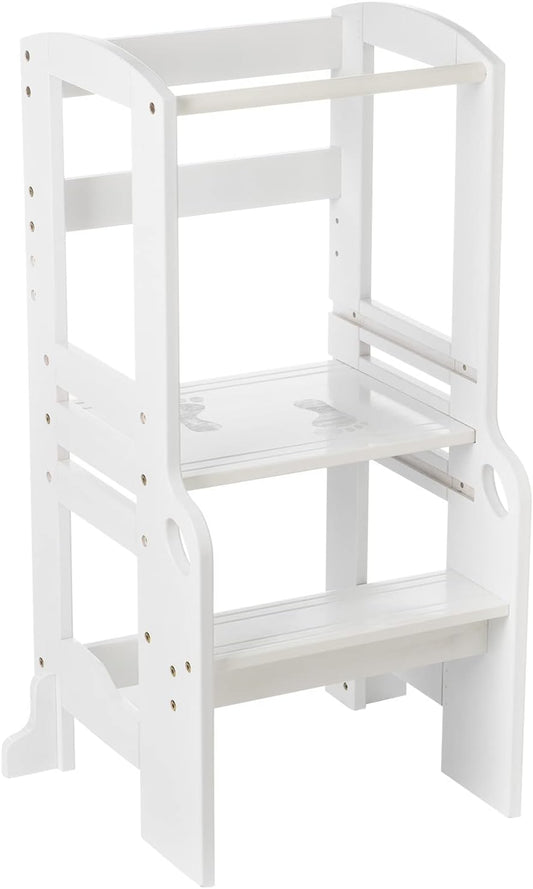 UNICOO Bamboo Height Adjustable Kids Stool for Toddlers