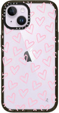 CASETiFY Impact iPhone 14 Case Hearts Light Pink Thin - 8.2ft