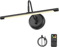 Modern Wall Picture Light 16.5in Battery Operated Black - Dimmable