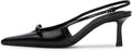 MAVMAX Slingback Heels Kitten Heels with Bow - Elegant Comfort Pumps