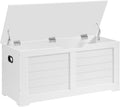 Storage Bench 39.4 in Cloud White - Large Farmhouse Storage Chest
