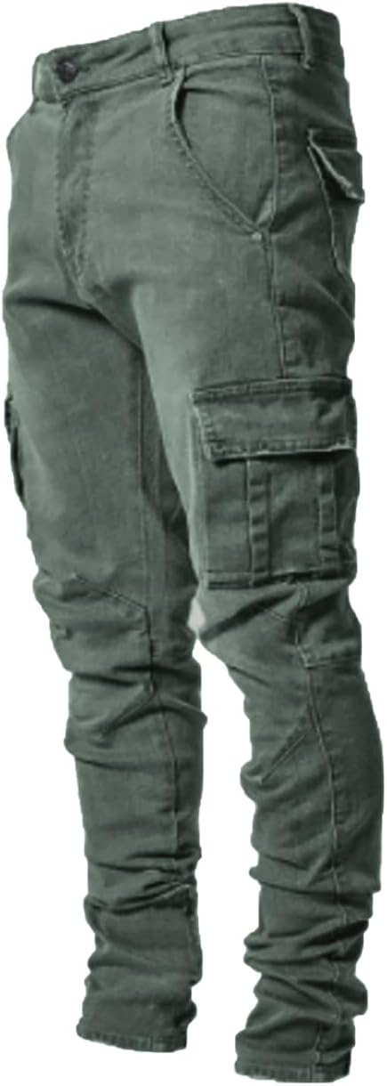 HUNGSON Men's Slim Fit Stretch Jeans for Comfort and Style