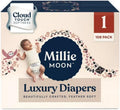 Millie Moon Luxury Diapers Size 1 (108 Count) - Newborn Comfort