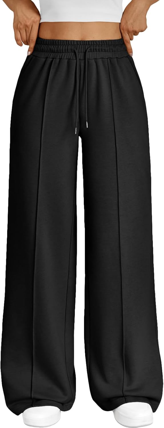 Trendy Queen Womens Wide Leg Sweatpants for Casual Comfort