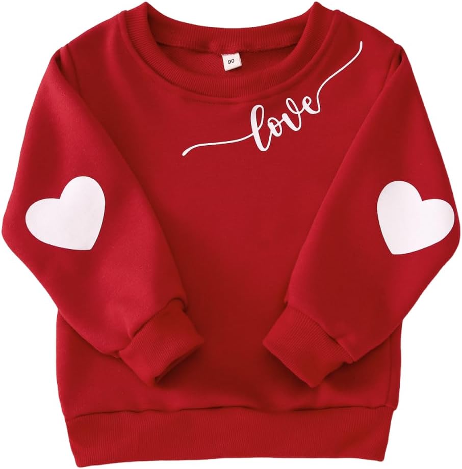 Love Heart Crewneck Sweatshirt Set
