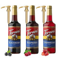 Berry Lovers Raspberry Strawberry Blackberry Syrup 3-Pack - Pumps