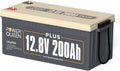 Power Queen 12V 200Ah PLUS LiFePO4 Battery - High-Capacity 2560Wh