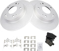 TRQ Rear Brake Pad & Rotor Kit - Ceramic G-Coated Rear Kit