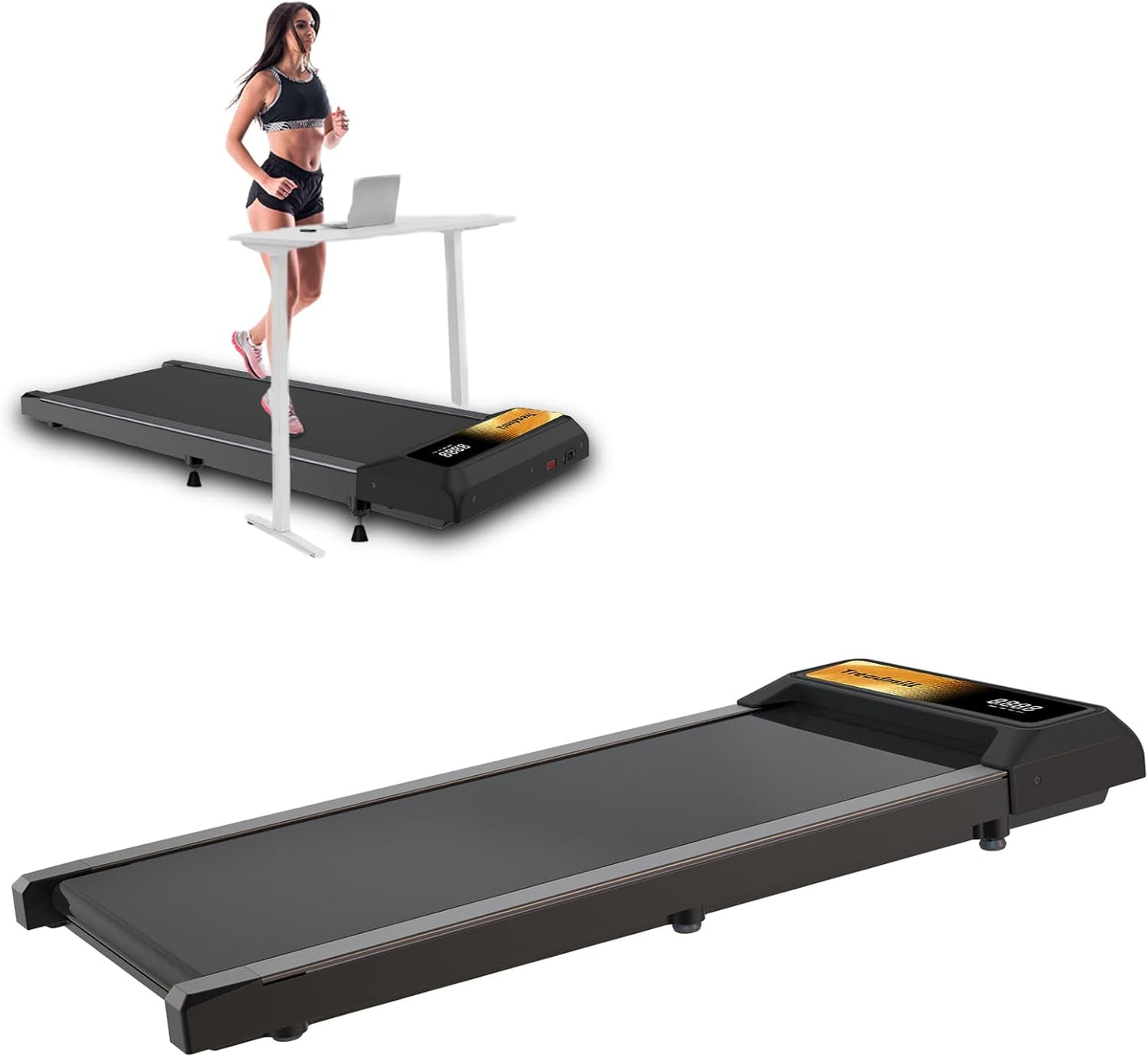 CYCLERADE Under Desk Treadmill: Low Noise, 2.5 Hp, Max 265 Lbs Capacity