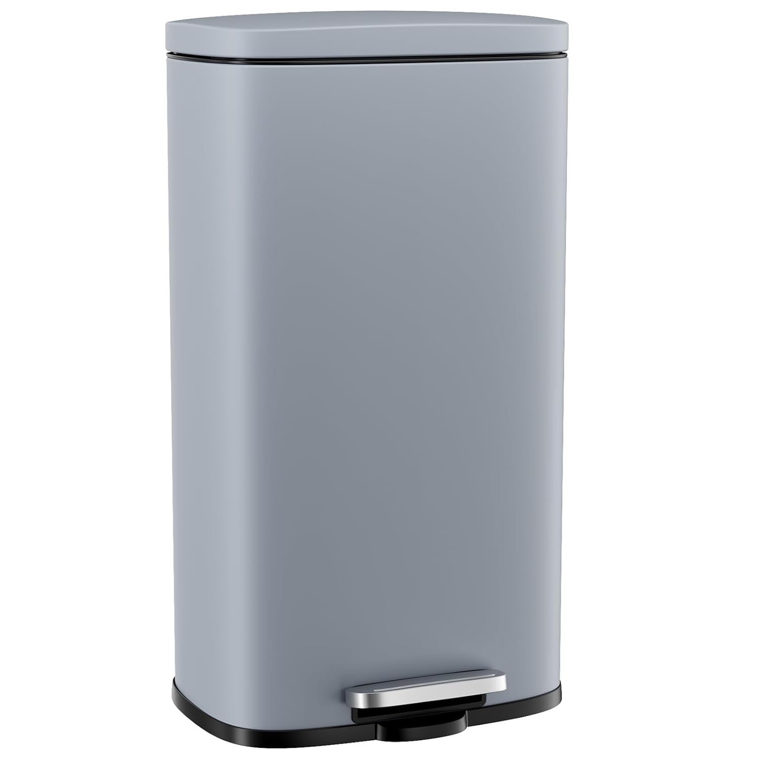 Arlopu 50L Stainless Steel Step Trash Can for Kitchen Use