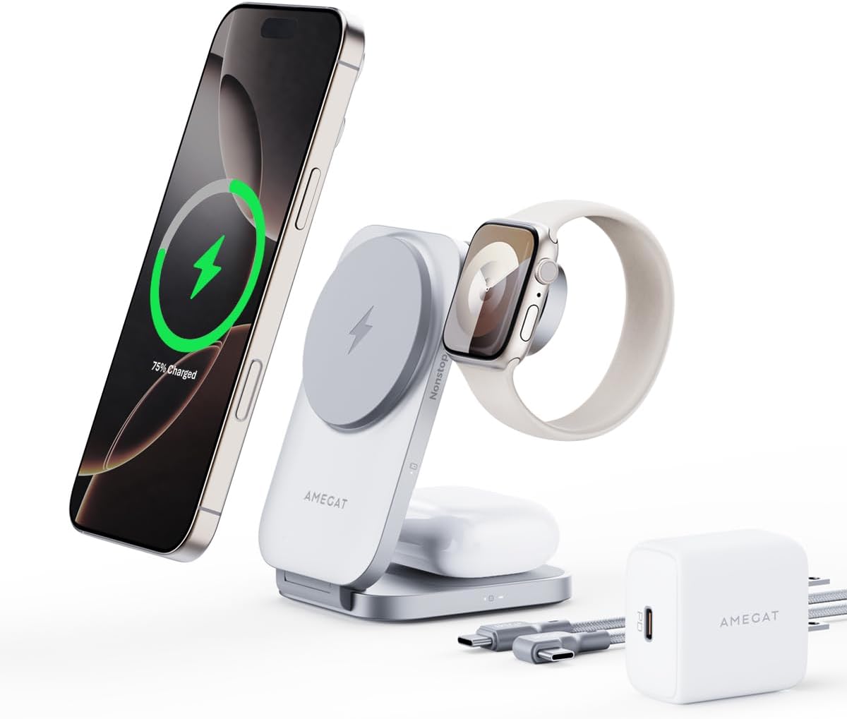 MagFusion Z 3-in-1 MagSafe Wireless Charger - Fast, Foldable, Sleek