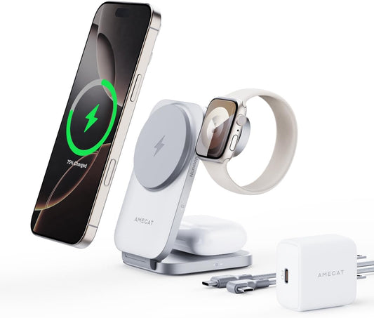 MagFusion Z 3-in-1 MagSafe Wireless Charger - Fast, Foldable, Sleek