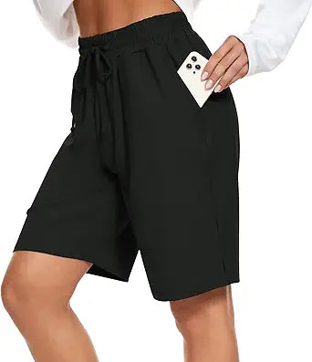 FAYLR Womens Bermuda Shorts for Comfortable Athletic Wear