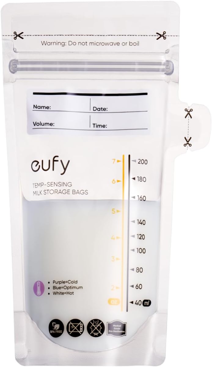 eufy Breast Milk Storage Bags with Color Change Technology