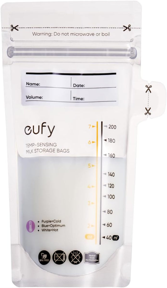 eufy Breast Milk Storage Bags with Color Change Technology