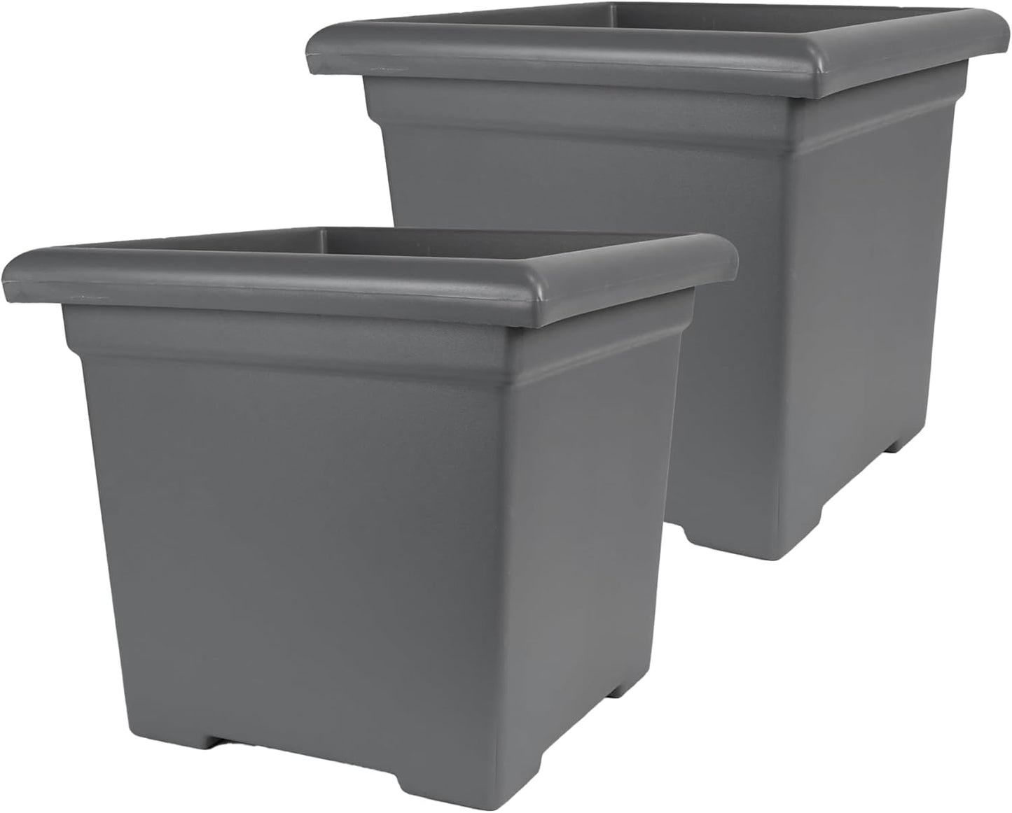 Accent Square Plant Pot with Drainage - Durable & Lightweight