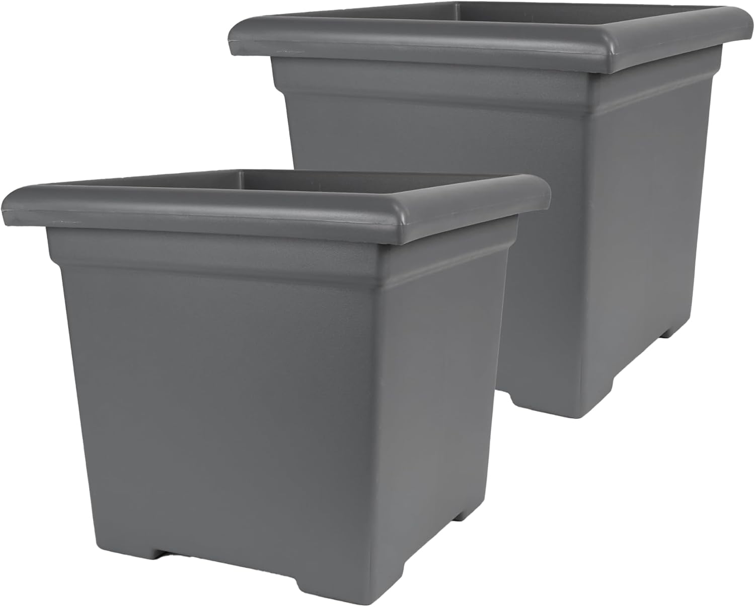 Accent Square Plant Pot with Drainage - Durable & Lightweight