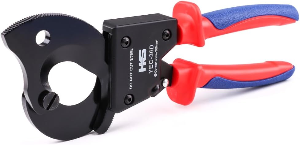 HKS Ratchet Cable Wire Cutter for Heavy Duty Electrical Cables