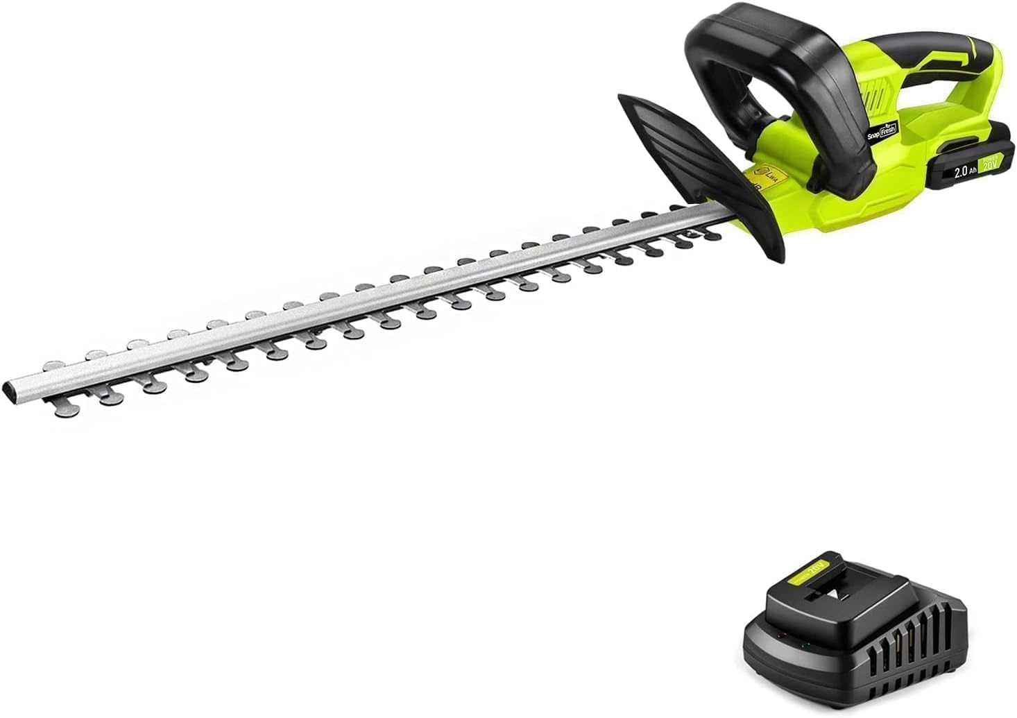 SnapFresh 20V Cordless Hedge Trimmer with Dual-Action Blade