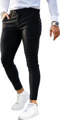 Mens Slim Fit Chino Pants for Men - Stretch Dress Trousers