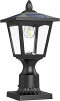 Greluna Solar Post Lights Outdoor - Adjustable Brightness Pathway Lamp