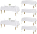 Fokitut 6 Pack Rectangle Tablecloth 60x120 in - Stain Resistant Cover