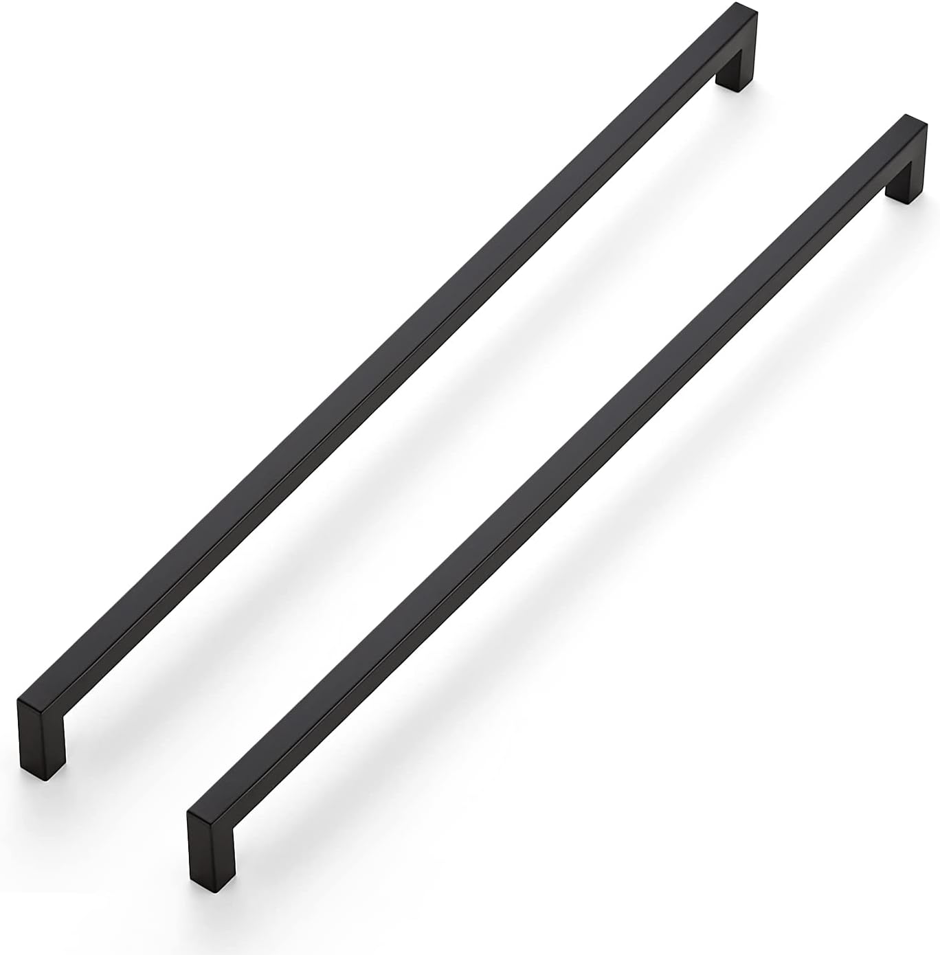 Ravinte 10 Pack 18 Inch Square Cabinet Handles in Matte Black