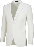 Blazer for Men Casual Slim Fit Notch Lapel White Suit Jacket