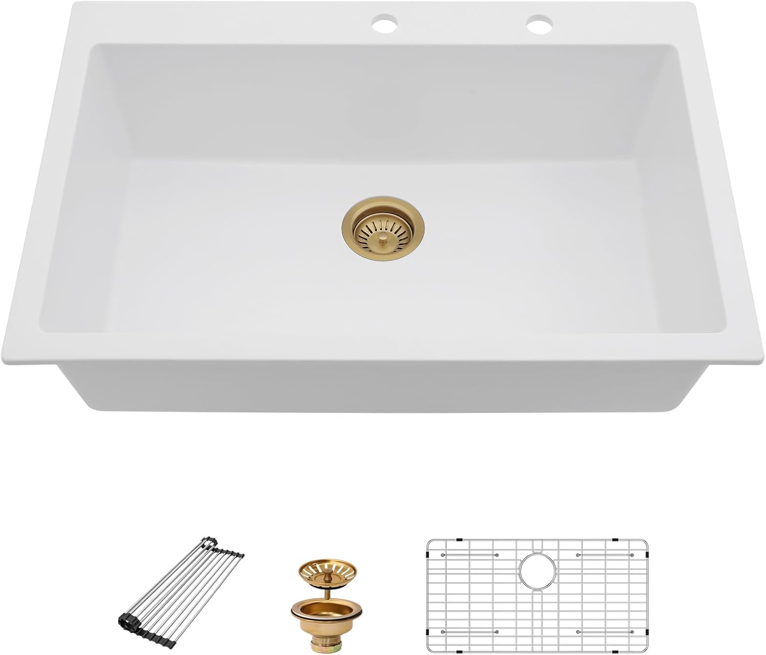 33 Inch Drop In Granite Kitchen Sink for Modern Homes