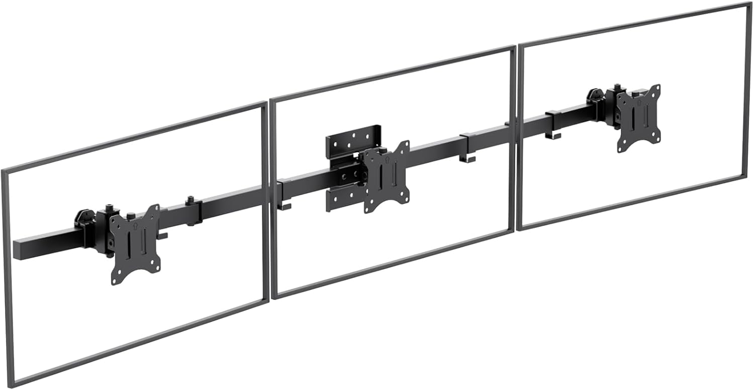 WALI Triple Monitor Wall Mount for 17 to 32 Inch Screens